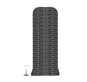 Loch in der Reifenlauffläche durch Fremdkörper