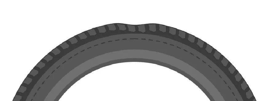 Unregelmäßige Lauffläche durch Reifenschaden