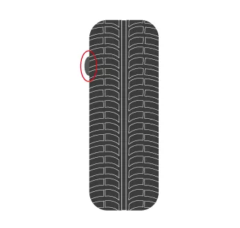 Beule an der Reifenflanke durch beschädigte Karkasse